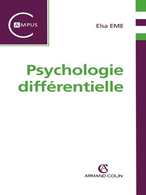 cover image of Psychologie différentielle